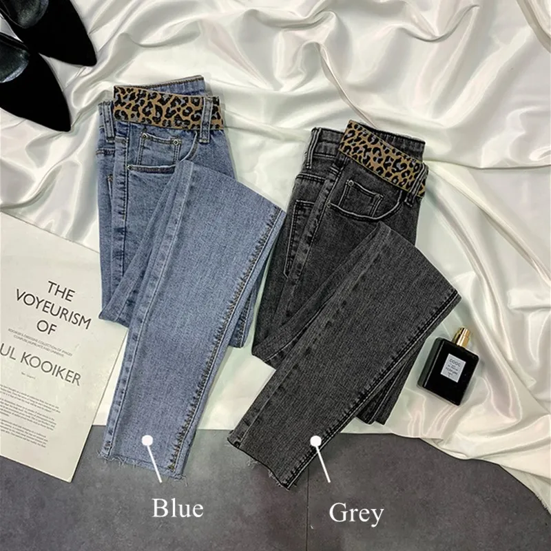 2020 New Leopard Skinny Jeans For Women Spring Female Denim Pants Autumn Pant Slim Stretch Cotton Denim Blue woman Trousers 2020 New Leopard Skinny Jeans For Women Spring Female Denim Pants Autumn Pant Slim Stretch Cotton Denim Blue woman Trousers