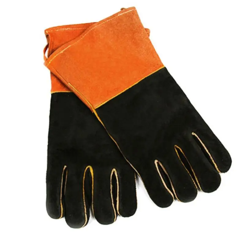 

Outdoor BBQ Gloves Thick Long High Temperature Resistant Camping Hand Guard Cover Protector Handwear