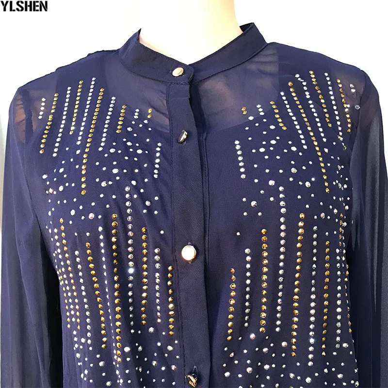 3 Piece Set African Dresses for Women Dashiki Button Diamond African Dress Bodycon Top + Pants Clothes Plus Size Africa Clothing 11