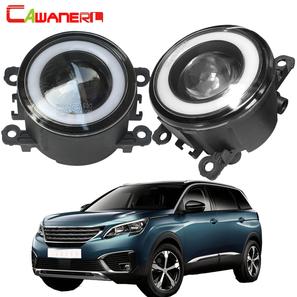

Cawanerl For 2009-2018 Peugeot 5008 Car 3000LM COB LED Fog Light Halo Ring Angel Eye Daytime Running Light DRL 30W 12V