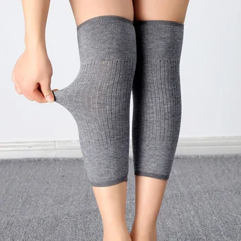 

Left Atrium Spring and Autumn Wool Knitted Polyester Fiber Adult Women's Knee Pads Leg Calves Band Hot Compression Knee