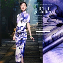 118 см широкая печатная шелковая ткань МЕТР 19 мм шелковая эластичная атласная ткань цифровая струйная ткань для рубашек платья оптом шелковая ткань