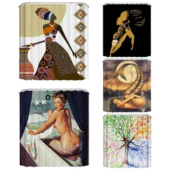 

Sexy People Theme Shower Curtain Waterproof Mildew Polyester Fabric Shower Curtain Bathroom Christmas Decor