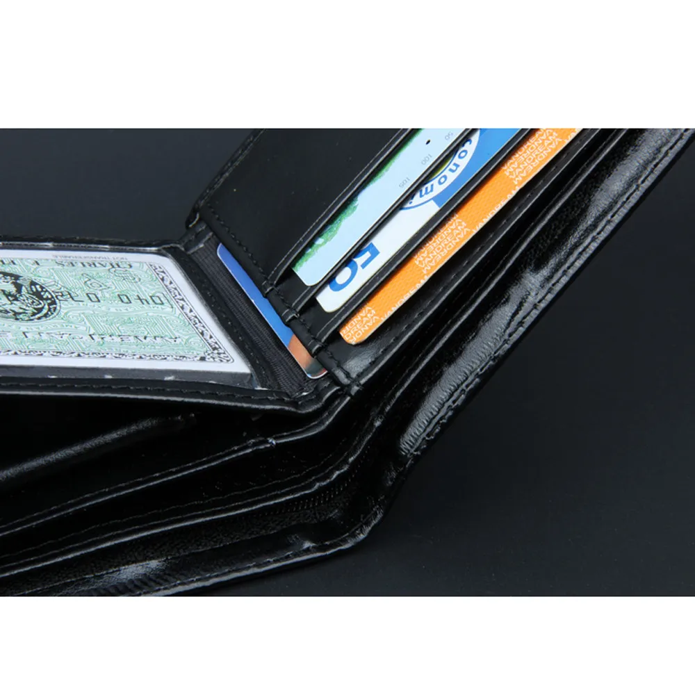 Мужской складной деловой кожаный бумажник ID, кредитный держатель для карт, кошелек с карманами, мини-кошелек, мужские маленькие кошельки, высокое качество, кошелек для монет