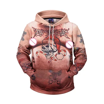 

Men's Casual 3D Sweatshirt Print Skull Hoodie Men Loose Hip Hop Sweatshirt Pullover Male Long Sleeve Street wear Hoodies