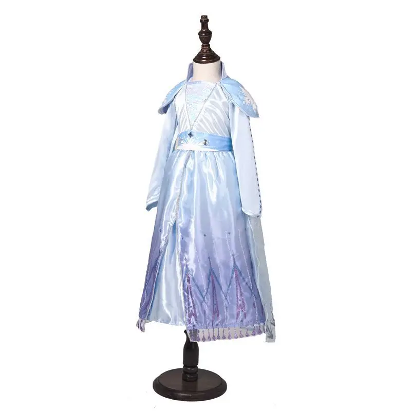 Костюм на Хэллоуин «Холодное сердце» 2 Анна платье Эльзы для девочек зимняя куртка с принтом с длинными рукавами в стиле «принцесс» вечерние ролевые принцесса платье Эльзы
