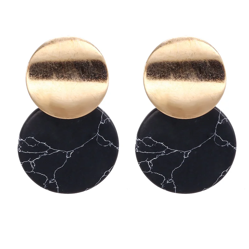Korean Statement Acrylic Drop Earrings for Women Fashion Jewelry Vintage Geometric Gold Color Asymmetric Earring drop earrings,acrylic earrings