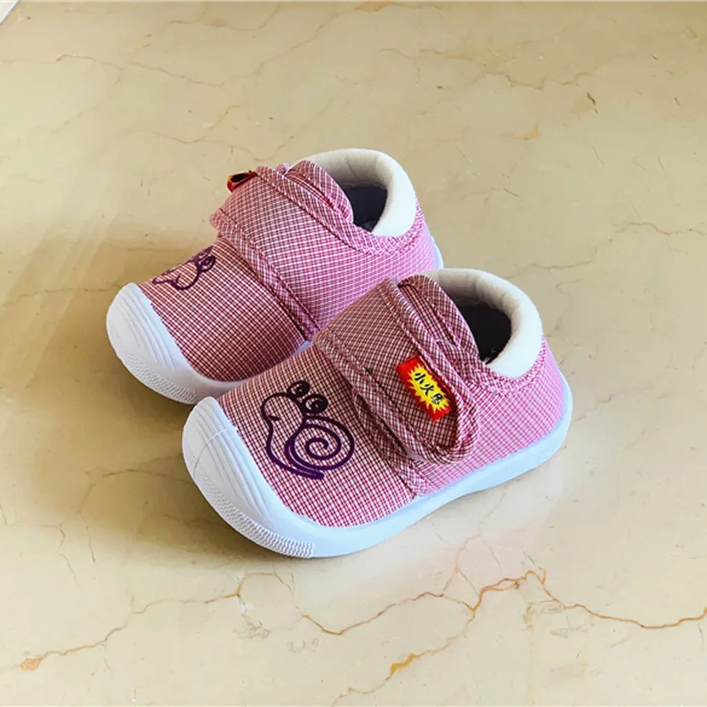 

Baby Gilrs Shoes Newborn Baby Girls Shoes Infant Baby Toddler Kids Baby Cute Cartoon Snail Squeaky Soft Sole Sneakers Shoes