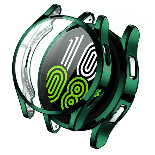 Case For Samsung Galaxy Watch 4 44MM 40MM, TPU All-Around Bumper Screen Protector Galaxy watch 4 cover Smart Watch Accessories Qlv