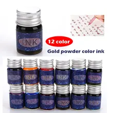 12 красочных чернил, новинка, креативная ручка 5 мл, не углеродистая ручка, ручка для рисования, чернильные перьевые ручки, окрашивающие неуглеродные чернила