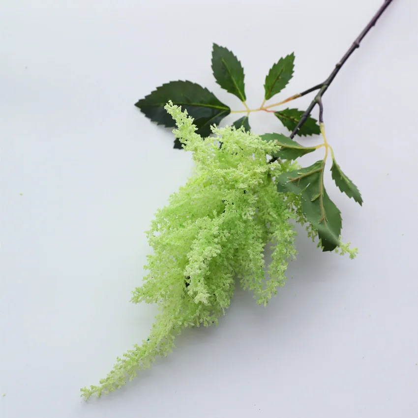 NEW Pink, white Artificial flowers wedding decor flores home lobby flower arrangement supplies fake plants wreath floristics - Цвет: Green