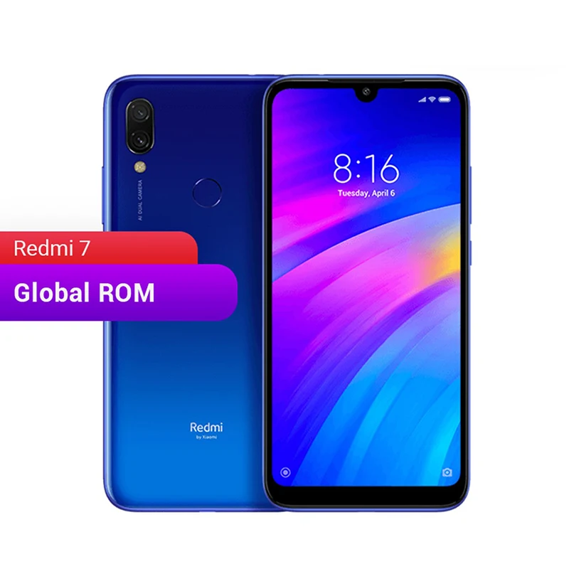 

Global Version Xiaomi Redmi 7 Smartphone 4GB RAM 64GB ROM Octa-Core 12MP Dual AI Camera 4000mAh 4G LTE Phone Smartphone US Plug