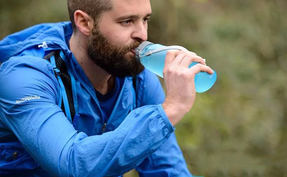Portable Silicone Folding Water Bag Sport Camping Outdoor Cup Water Bags Drinkware With Straw Kettle Travel Bottles