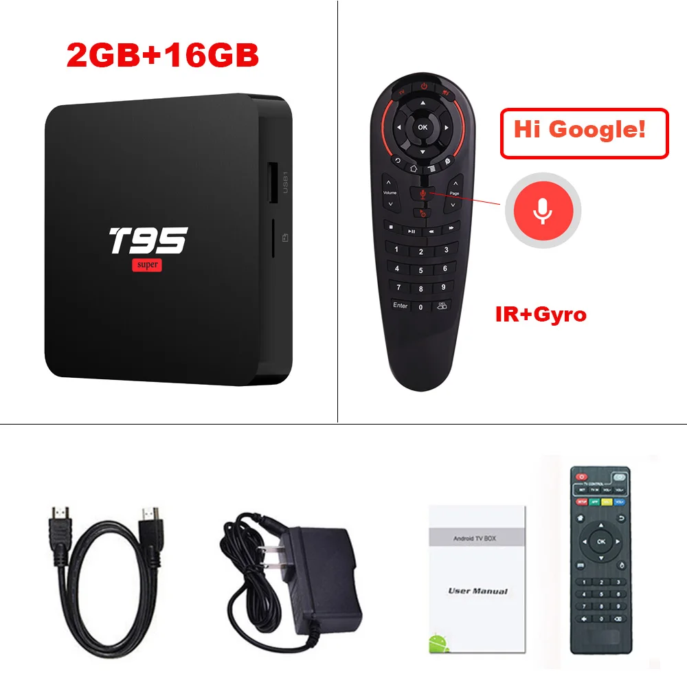 2GB16GB Add G30 T95 супер Android 10 Smart tv Box Allwinner H6 четырехъядерный 2 Гб 16 Гб телеприставка - Цвет: 2GB16GB Add G30