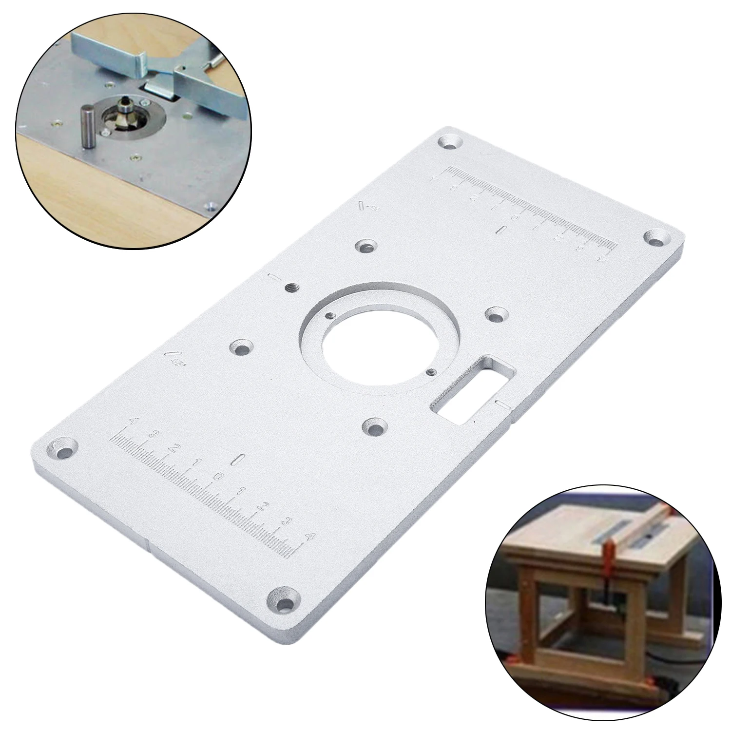 Для деревообрабатывающих скамеек алюминиевый фрезерный стол вставная пластина с винтами с 4 кольцами