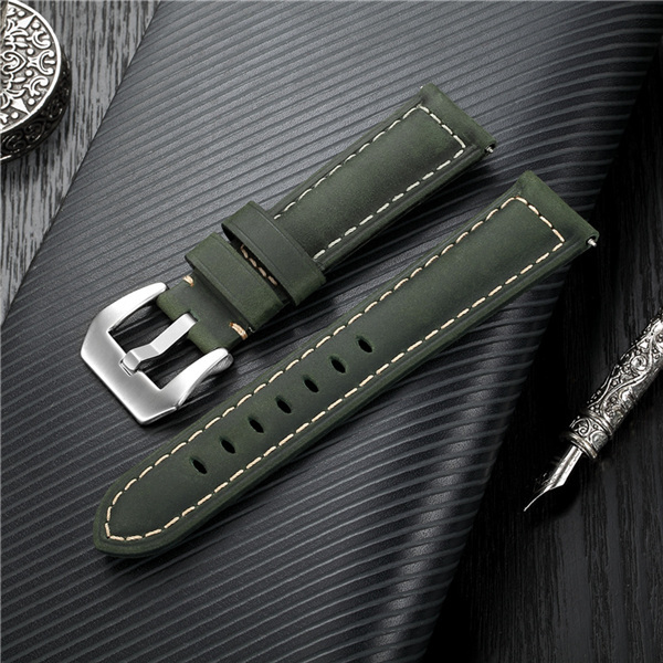 Vintage Watchbands with Stainless Steel Buckle Crazy Horse Cowhide Genuine Leather Strap 20mm 22mm 24mm 26m Watch Band
