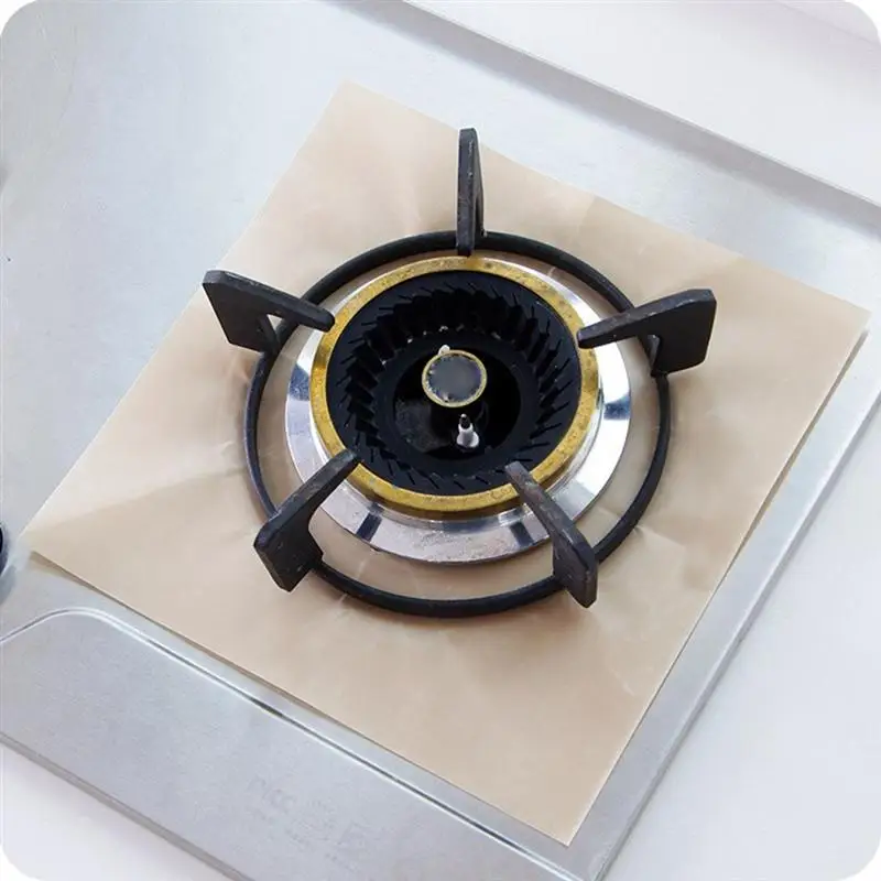 4PCS Reusable Gas Stove Protector Cover Aluminum Foil Cooker Burner Cover Non-Stick Sheeting Mat Pad Clean Liner For Kitchen A35