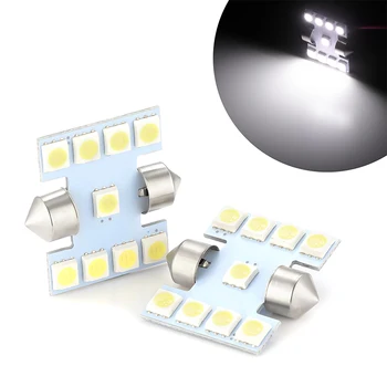 

1/2pcs super bright LED car interior light reading lamp led For HYUNDAI verna ix35 ELANTRA MISTRA KIA RIO K2 31mm 5050 9 SMD