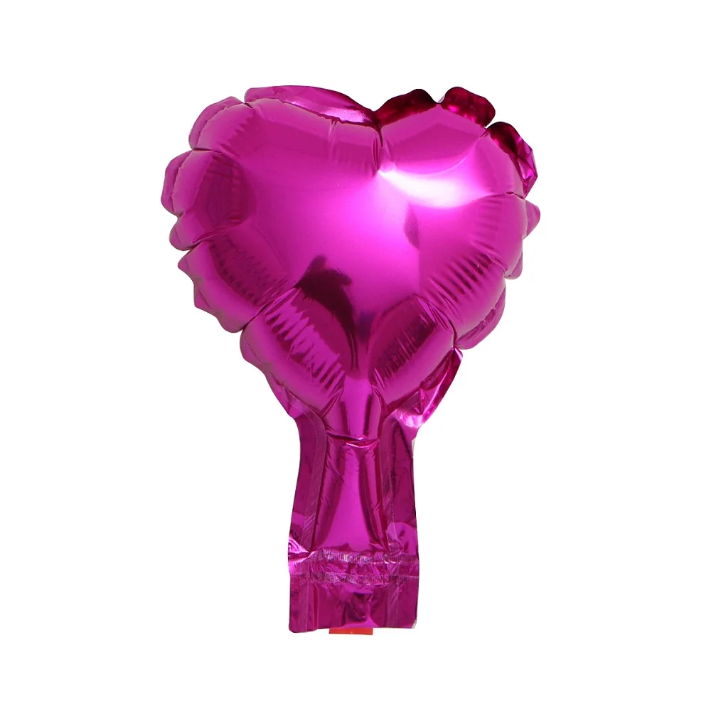 10 Stück Helium Folienballons Herz Rosa Valentinstag Geschenk Hochzeit Deko NEU 