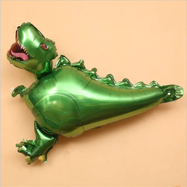 1 Large 4D Walking Dinosaur Foil Balloon Boy Animal  Children Dinosaur Birthday Forest Party Decoration Clear