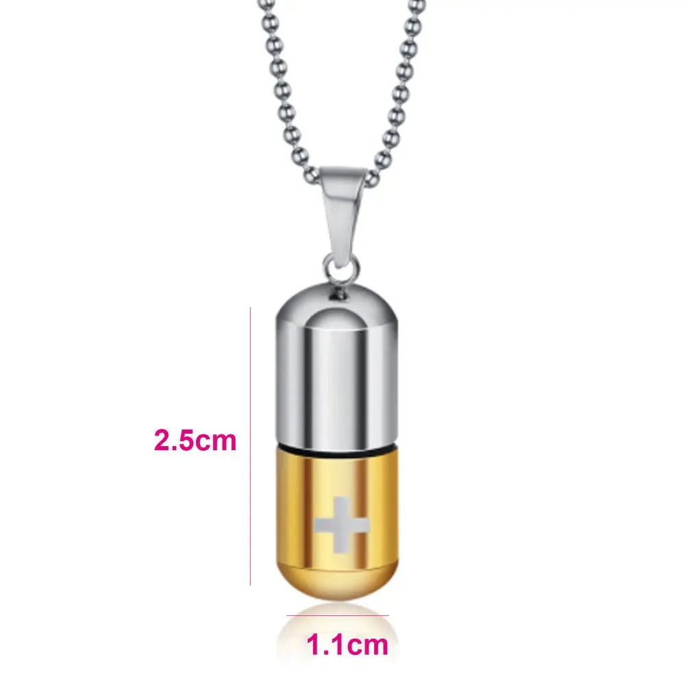 Ожерелье с кулоном из титановой стали, подвеска-капсула для влюбленных, винтажная резная монета для женщин, модный медальон золотого цвета