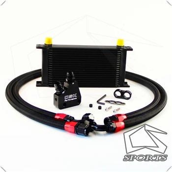 

19 Row Engine Oil Cooler Kit + Sandwich Plate For BILLET LS1 LS2 LS3 LSX VE HSV