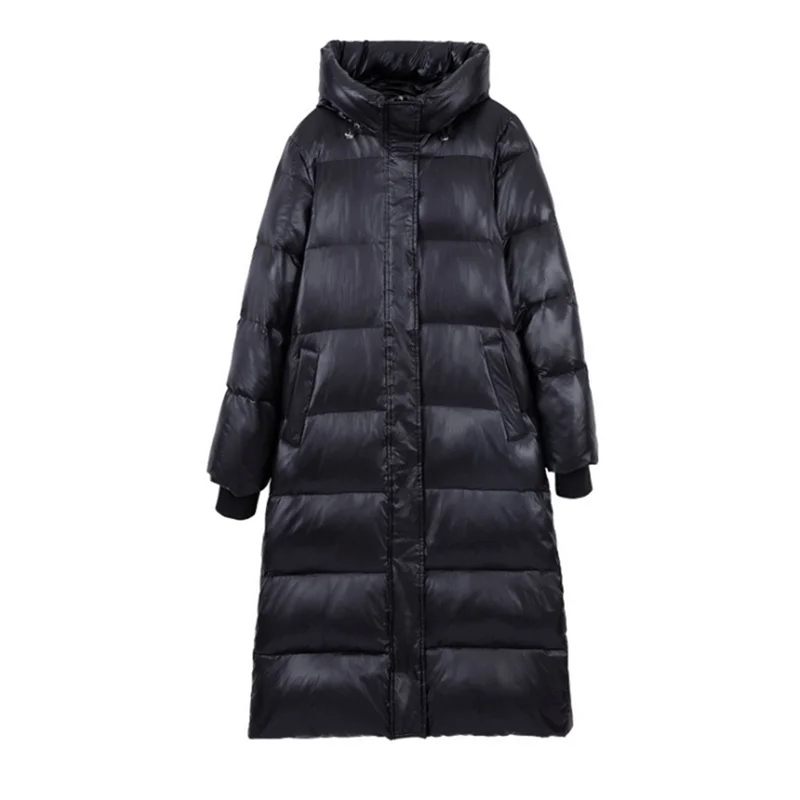 new style light and thin down jacket slim medium and long style over knee women coat Korean version fashion lady clothes