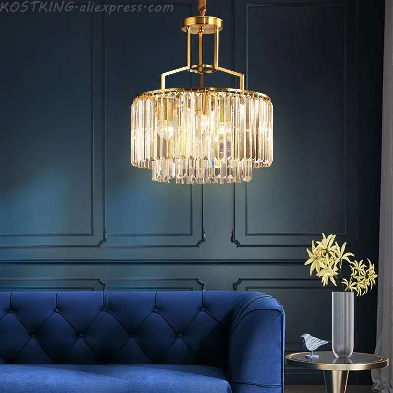 

Modern minimalist chandeliers for living room crystal chandelier dining room ceiling chandelier lighting fixtures copper lustres