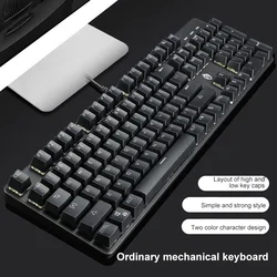 Clavier de jeu mécanique filaire 104 touches, Interface USB, rétroéclairage couleur, convient aux ordinateurs portables et PC de gamer 