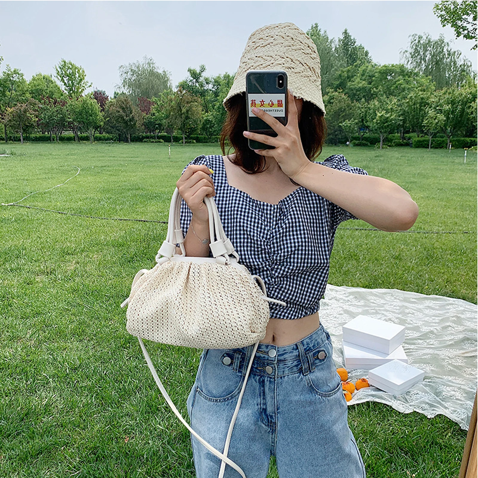 Casual Straw Woven Straw Hand Bag 2021 for Summer 