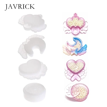 

DIY Handmade Storage Jewelry Box Love Heart Moon Flower Silicone Mold Crystal Epoxy Molds DIY Pendant Accessories Jewelry Making