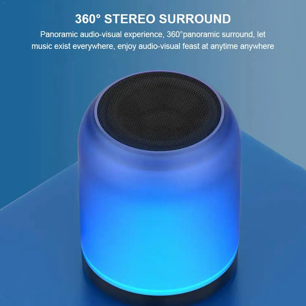 Беспроводной Bluetooth 5 0 динамик мини аудио визуальный громкий с красочными