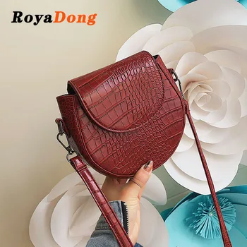 

RoyaDong Round Messenger Women Bags Serpentine Mini Package For Girls Circular Crossbody Bags Female New Design Luxury Packet