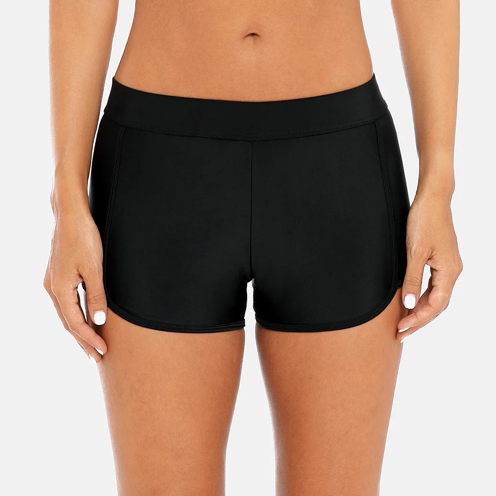 Attraco Swim Trunks Women Bikini Bottom Swimwear Briefs Ban Solid Color Swimwear Side Bandage Swimming Bottom