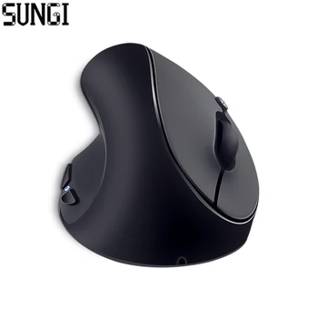 

SUNGI Left Hand Use Vertical Mice Wireless Vertical Mouse Ergonomic Design for Left Hand Powered by AAA Battery