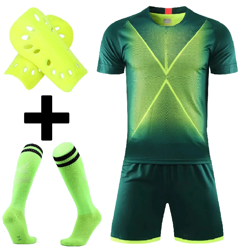Soccer Shirts and Shorts Set for Men kids Boys and girls Soccer Clothes Sets Socks Shin Guard football uniform sports uniform sets