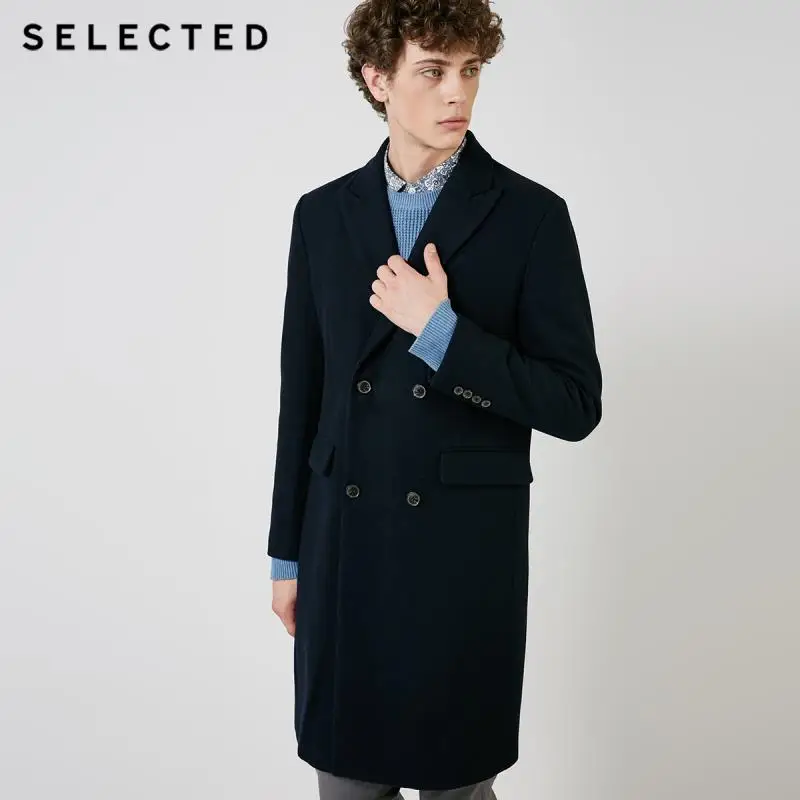 ELECTRIC BLUE Избранное осенне-зимнее Новое мужское шерстяное пальто, винтажная деловая Длинная шерстяная верхняя одежда, куртка, пальто T | 418427529 - Цвет: ELECTRIC BLUE