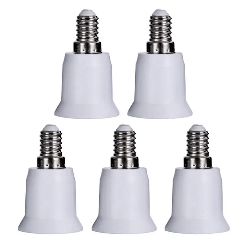 Hot 5PCS E14 to E27 Base LED Light Lamp Bulb Adapter Converter Screw Socket ZT 