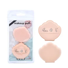2 шт. мягкая губка для макияжа, косметическая пуховка в виде ракушки, губки для лица, основа для макияжа, пудра, пуховка, инструмент для макияжа для женщин