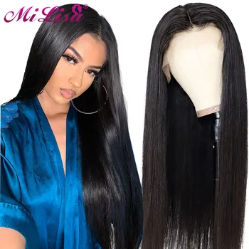 

Transparent Straight Lace Front Human Hair Wigs 30 Inch Remy HD Lace Frontal Wig Brazilian Straight Lace Front Wig 150 Density