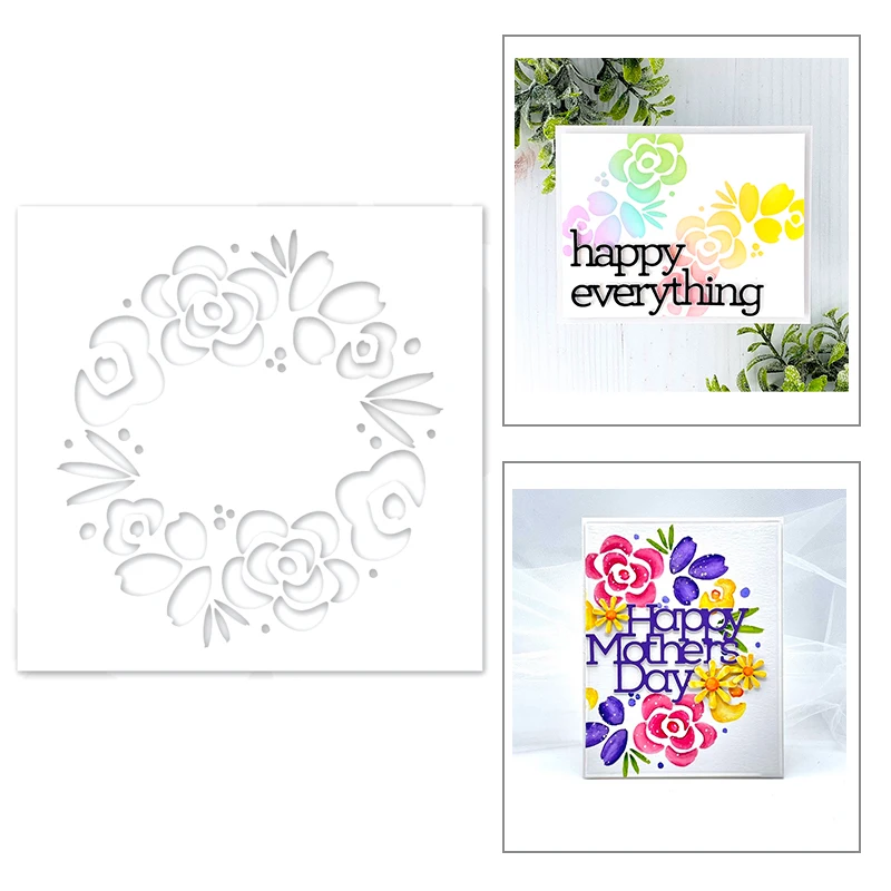 2021 nueva planta corona Plantilla de plástico para DIY haciendo flores Scrapbooking tarjeta álbum de ojos a diamantes Marquesa clavos joyería accesorios mujeres Consejos de Bricolaje uñas de corte muere conjunto de sellos