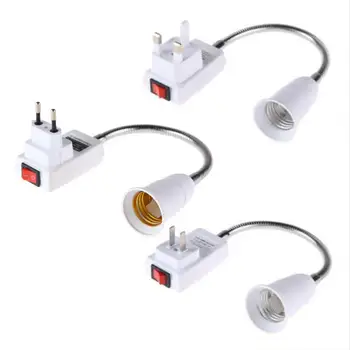 

E27 Lamp Bulbs Adapter Converter Flexible Extension Holder on / Off Switch for Simple Table Lamp / Wall Spotlight / Desk Lamp