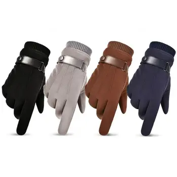

Winter Cycling Gloves Full Finger Thick Touch Screen Windproof Water Resistant Raindproof Fluffy Warm Outdoor Sports Handwear