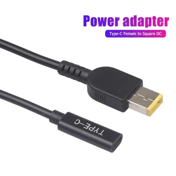 

New USB Type-C Female to Square DC Male Plug PD Power Charger Cable Adapter Connector for Lenovo Thinkpad Laptop All-copper