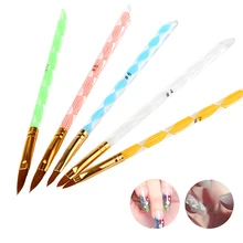 5 шт., пять размеров, высокое качество, профессиональная акриловая жидкость для ногтей, ручка, кисть, УФ акриловый гель для ногтей, пудра