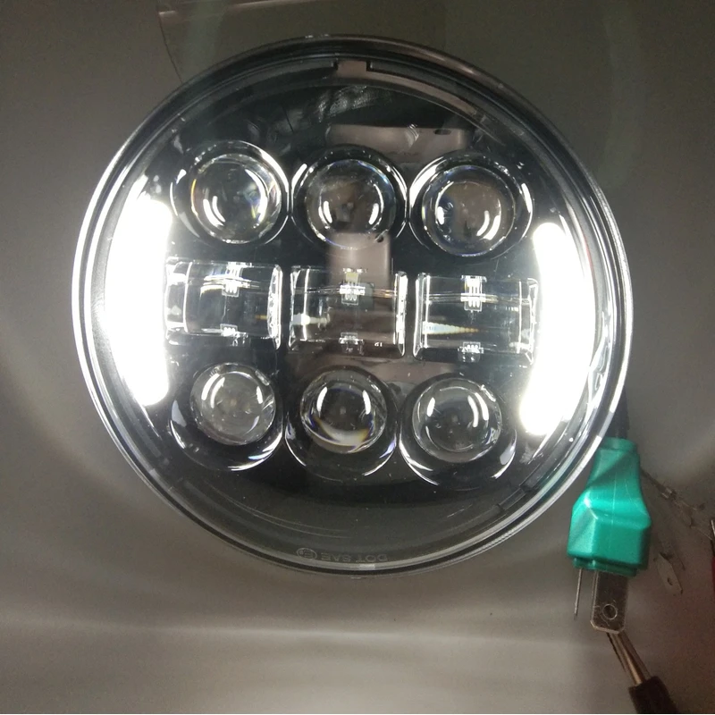 1PC 5.75Inch 5 3/4 Motorcycle LED Headlight with DRL Amber Turn Signal for Sportsters 1996-Later XL1200C 1998-Later XL883C