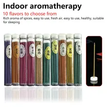 Домашний декор Арома 50 шт. домашние натуральные палочки для ладана сандаловое дерево розовый зеленый чай Ароматерапия сон здоровье благовония палочки