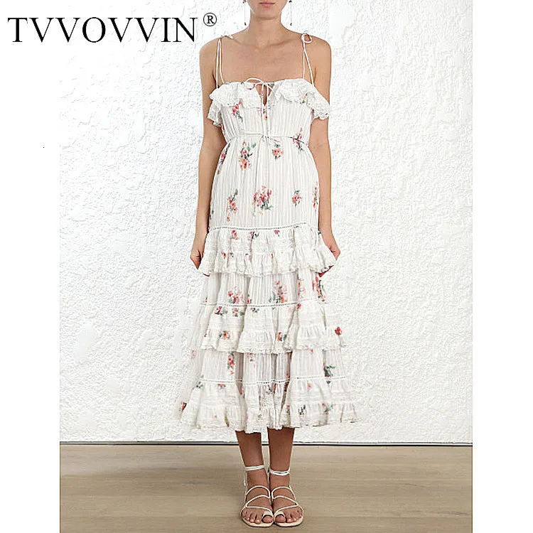 

2019 Summer Designer Runway Dress Women Sexy Elegant Ruffles Floral Printed Strapless Pleated Midi Dress Bohemian Dress V751