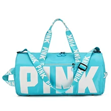 Модная дизайнерская розовая одежда для фитнеса с блестками и буквами сумка через плечо женская сумка-тоут дорожная сумка Bolsa