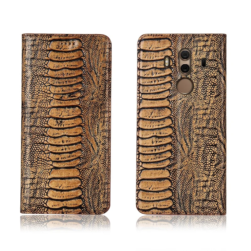 

Ostrich foot pattern genuine leahther phone bag for Huawei Mate 10 Pro magnetic phone case for Huawei Mate 10 flip cover funda